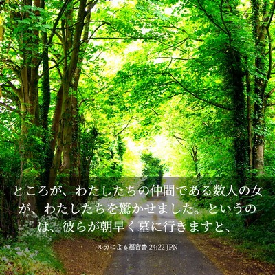 Picture 03 - ルカによる福音書 24:22 JPN - ところが、わたしたちの仲間である - Bible Verse Picture