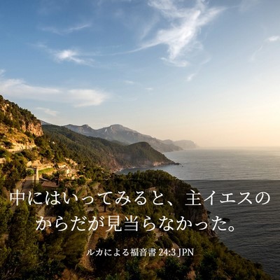 Picture 03 - ルカによる福音書 24:3 JPN - 中にはいってみると、主イエスのか - Bible Verse Picture