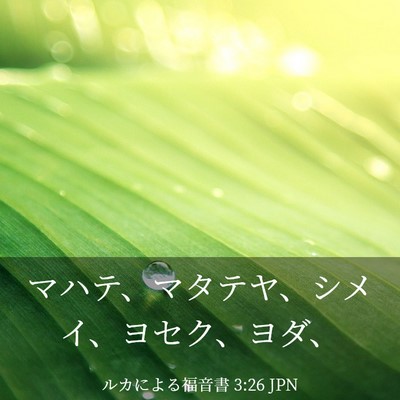 Picture 03 - ルカによる福音書 3:26 JPN - マハテ、マタテヤ、シメイ、ヨセク - Bible Verse Picture