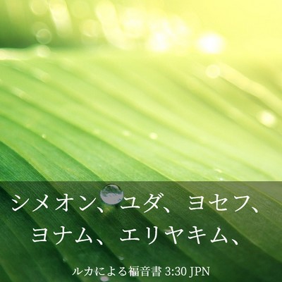 Picture 03 - ルカによる福音書 3:30 JPN - シメオン、ユダ、ヨセフ、ヨナム、 - Bible Verse Picture