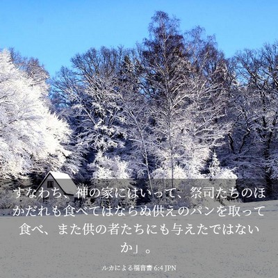 Picture 03 - ルカによる福音書 6:4 JPN - すなわち、神の家にはいって、祭司 - Bible Verse Picture