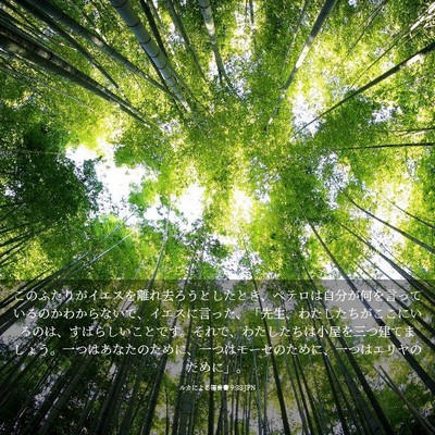 Picture 03 - ルカによる福音書 9:33 JPN - このふたりがイエスを離れ去ろうと - Bible Verse Picture
