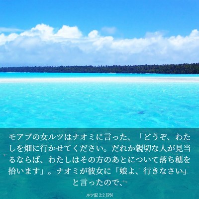 Picture 03 - ルツ記 2:2 JPN - モアブの女ルツはナオミに言った、 - Bible Verse Picture