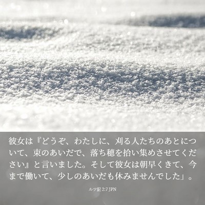 Picture 03 - ルツ記 2:7 JPN - 彼女は『どうぞ、わたしに、刈る人 - Bible Verse Picture