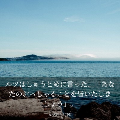 Picture 03 - ルツ記 3:5 JPN - ルツはしゅうとめに言った、「あな - Bible Verse Picture