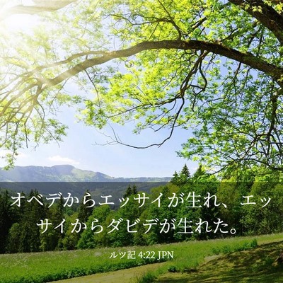 Picture 03 - ルツ記 4:22 JPN - オベデからエッサイが生れ、エッサ - Bible Verse Picture