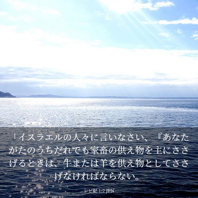 Picture 03 - レビ記 1:2 JPN - 「イスラエルの人々に言いなさい、 - Bible Verse Picture