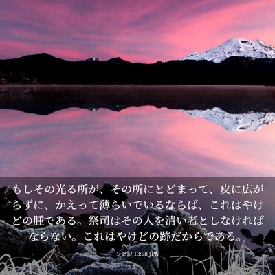 Picture 03 - レビ記 13:28 JPN - もしその光る所が、その所にとどま - Bible Verse Picture