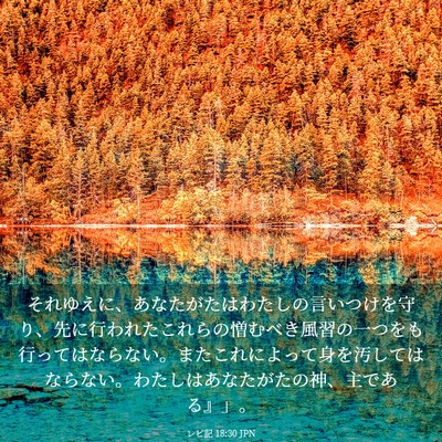 Picture 03 - レビ記 18:30 JPN - それゆえに、あなたがたはわたしの - Bible Verse Picture