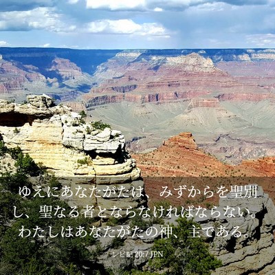 Picture 03 - レビ記 20:7 JPN - ゆえにあなたがたは、みずからを聖 - Bible Verse Picture