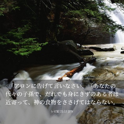 Picture 03 - レビ記 21:17 JPN - 「アロンに告げて言いなさい、『あ - Bible Verse Picture