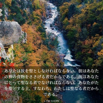 Picture 03 - レビ記 21:8 JPN - あなたは彼を聖としなければならな - Bible Verse Picture
