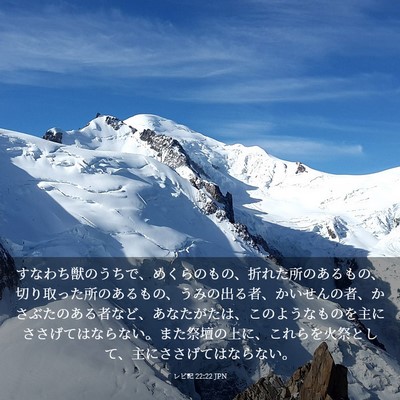 Picture 03 - レビ記 22:22 JPN - すなわち獣のうちで、めくらのもの - Bible Verse Picture