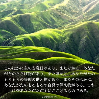 Picture 03 - レビ記 23:38 JPN - このほかに主の安息日があり、また - Bible Verse Picture