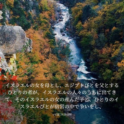 Picture 03 - レビ記 24:10 JPN - イスラエルの女を母とし、エジプト - Bible Verse Picture