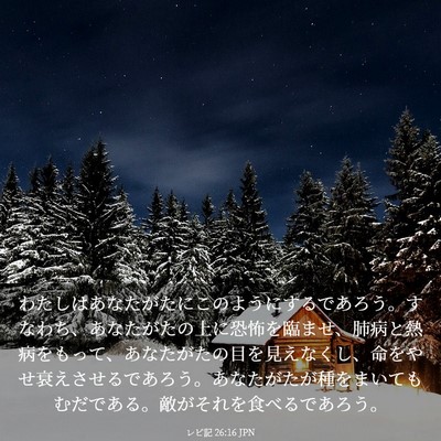 Picture 03 - レビ記 26:16 JPN - わたしはあなたがたにこのようにす - Bible Verse Picture
