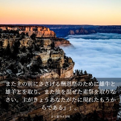 Picture 03 - レビ記 9:4 JPN - また主の前にささげる酬恩祭のため - Bible Verse Picture