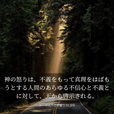 Picture 03 - ローマ人への手紙 1:18 JPN - 神の怒りは、不義をもって真理をは - Bible Verse Picture