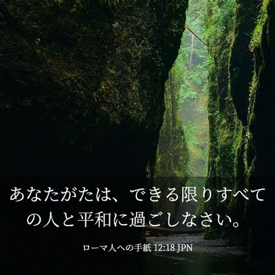 Picture 03 - ローマ人への手紙 12:18 JPN - あなたがたは、できる限りすべての - Bible Verse Picture