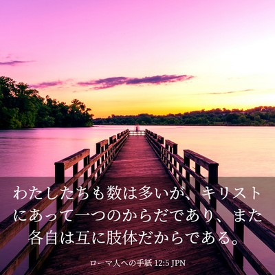 Picture 03 - ローマ人への手紙 12:5 JPN - わたしたちも数は多いが、キリスト - Bible Verse Picture