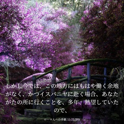 Picture 03 - ローマ人への手紙 15:23 JPN - しかし今では、この地方にはもはや - Bible Verse Picture