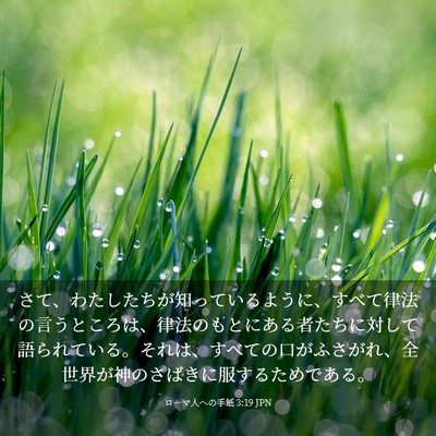 Picture 03 - ローマ人への手紙 3:19 JPN - さて、わたしたちが知っているよう - Bible Verse Picture