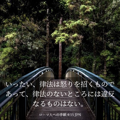 Picture 03 - ローマ人への手紙 4:15 JPN - いったい、律法は怒りを招くもので - Bible Verse Picture
