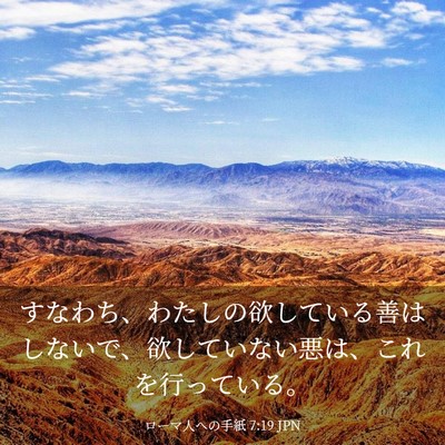 Picture 03 - ローマ人への手紙 7:19 JPN - すなわち、わたしの欲している善は - Bible Verse Picture