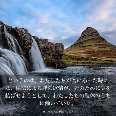Picture 03 - ローマ人への手紙 7:5 JPN - というのは、わたしたちが肉にあっ - Bible Verse Picture