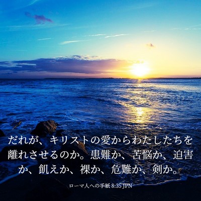 Picture 03 - ローマ人への手紙 8:35 JPN - だれが、キリストの愛からわたした - Bible Verse Picture