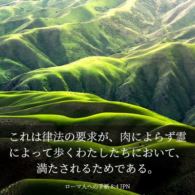 Picture 03 - ローマ人への手紙 8:4 JPN - これは律法の要求が、肉によらず霊 - Bible Verse Picture