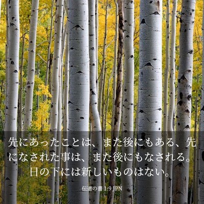 Picture 03 - 伝道の書 1:9 JPN - 先にあったことは、また後にもある - Bible Verse Picture