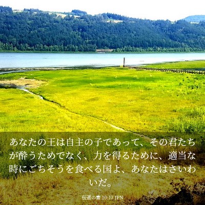 Picture 03 - 伝道の書 10:17 JPN - あなたの王は自主の子であって、そ - Bible Verse Picture