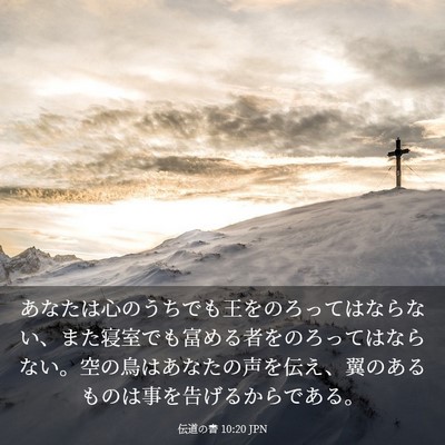 Picture 03 - 伝道の書 10:20 JPN - あなたは心のうちでも王をのろって - Bible Verse Picture