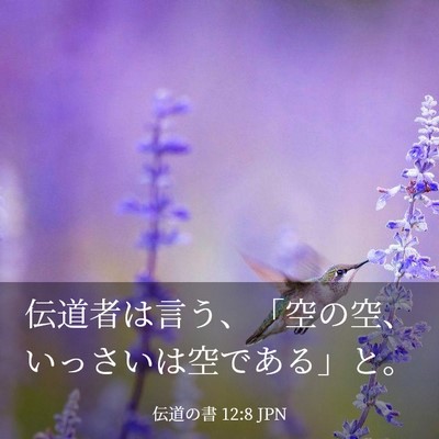 Picture 03 - 伝道の書 12:8 JPN - 伝道者は言う、「空の空、いっさい - Bible Verse Picture
