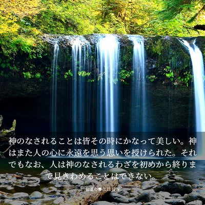 Picture 03 - 伝道の書 3:11 JPN - 神のなされることは皆その時にかな - Bible Verse Picture