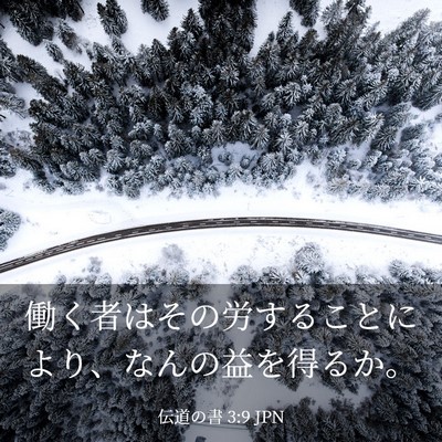 Picture 03 - 伝道の書 3:9 JPN - 働く者はその労することにより、な - Bible Verse Picture