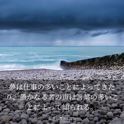 Picture 03 - 伝道の書 5:3 JPN - 夢は仕事の多いことによってきたり - Bible Verse Picture