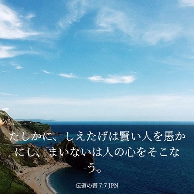 Picture 03 - 伝道の書 7:7 JPN - たしかに、しえたげは賢い人を愚か - Bible Verse Picture