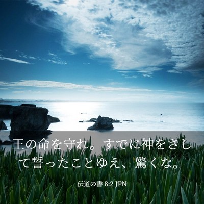 Picture 03 - 伝道の書 8:2 JPN - 王の命を守れ。すでに神をさして誓 - Bible Verse Picture