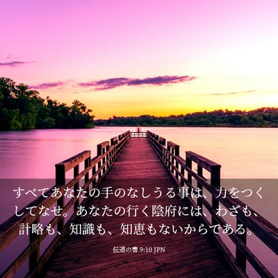 Picture 03 - 伝道の書 9:10 JPN - すべてあなたの手のなしうる事は、 - Bible Verse Picture