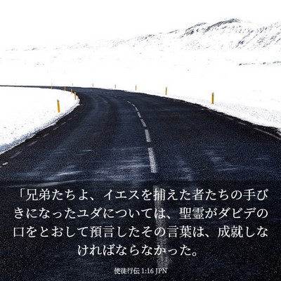 Picture 03 - 使徒行伝 1:16 JPN - 「兄弟たちよ、イエスを捕えた者た - Bible Verse Picture