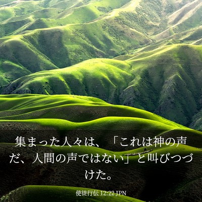 Picture 03 - 使徒行伝 12:22 JPN - 集まった人々は、「これは神の声だ - Bible Verse Picture