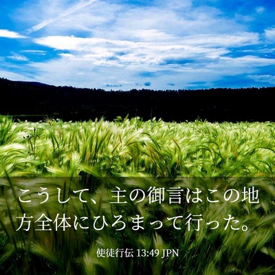 Picture 03 - 使徒行伝 13:49 JPN - こうして、主の御言はこの地方全体 - Bible Verse Picture