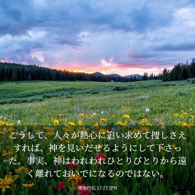Picture 03 - 使徒行伝 17:27 JPN - こうして、人々が熱心に追い求めて - Bible Verse Picture