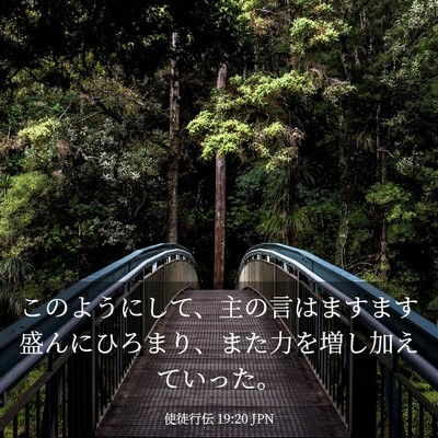 Picture 03 - 使徒行伝 19:20 JPN - このようにして、主の言はますます - Bible Verse Picture