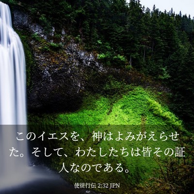 Picture 03 - 使徒行伝 2:32 JPN - このイエスを、神はよみがえらせた - Bible Verse Picture