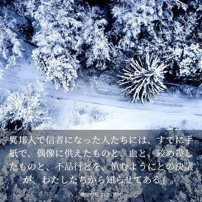 Picture 03 - 使徒行伝 21:25 JPN - 異邦人で信者になった人たちには、 - Bible Verse Picture
