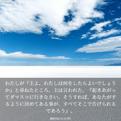 Picture 03 - 使徒行伝 22:10 JPN - わたしが『主よ、わたしは何をした - Bible Verse Picture