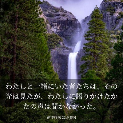 Picture 03 - 使徒行伝 22:9 JPN - わたしと一緒にいた者たちは、その - Bible Verse Picture